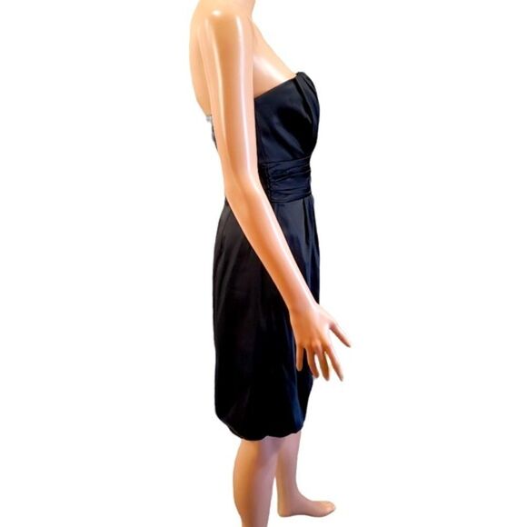 Dusk Black Strapless Cocktail Dress Sz 4 - Picture 2 of 12